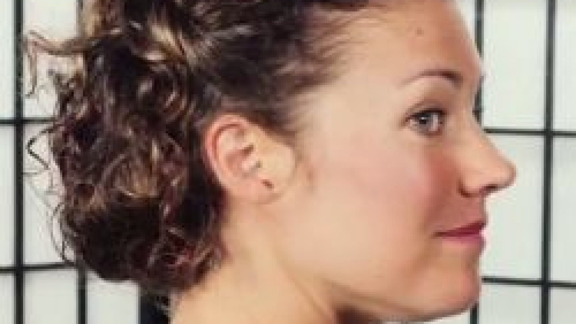 Wedding Inspired Updo For Short, Curly Hair